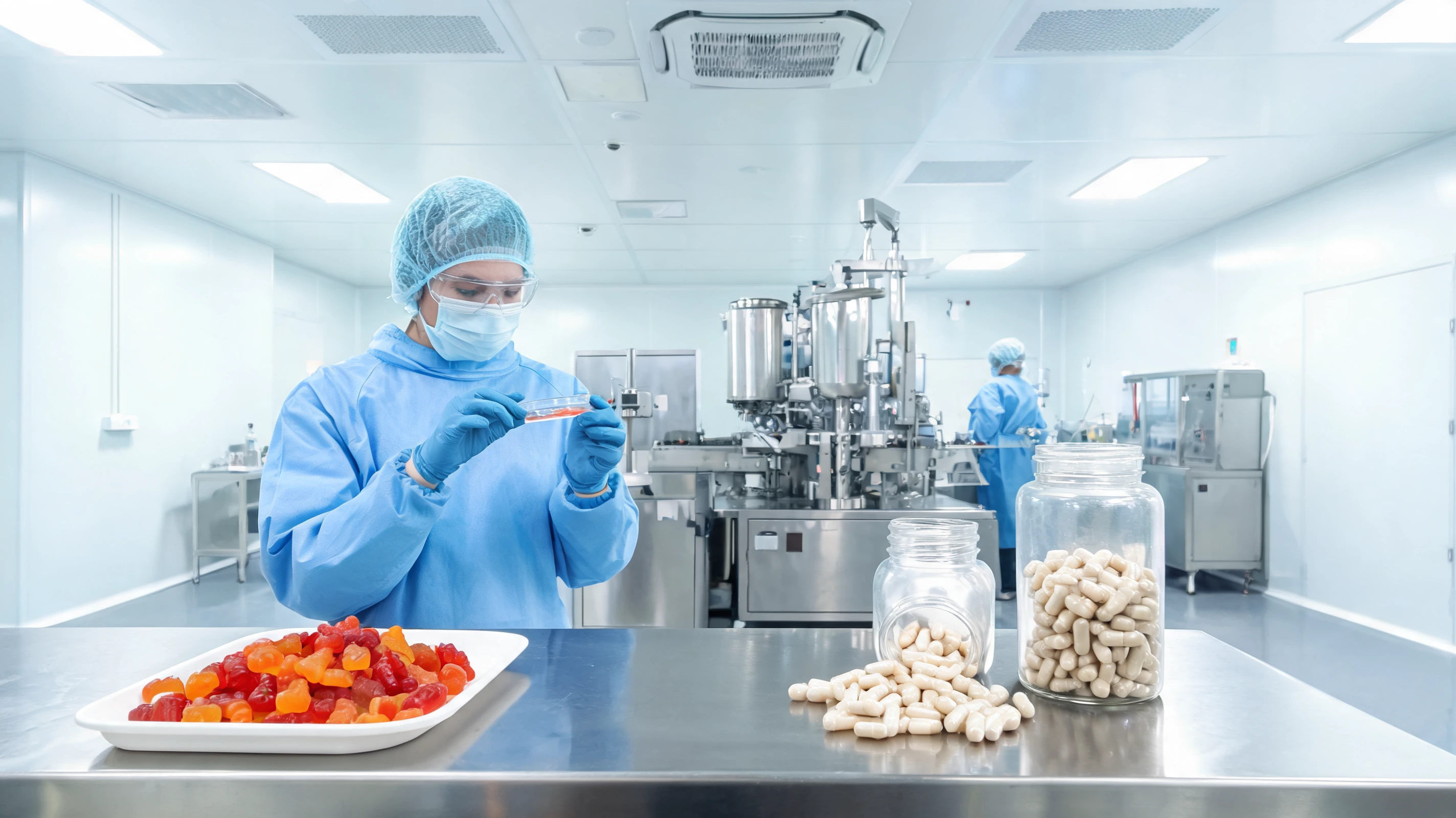 Which gummy and capsule formats can be manufactured? facility and production context
