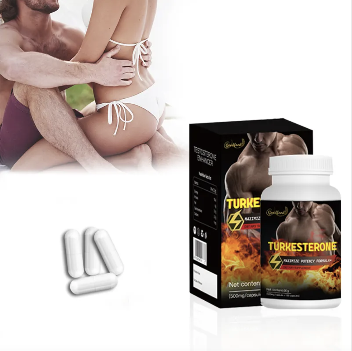 Hot Sale Male Enhancement Supplement Turkesterone Capsules Healthcare Supplement Turkesterone Booster Capsules