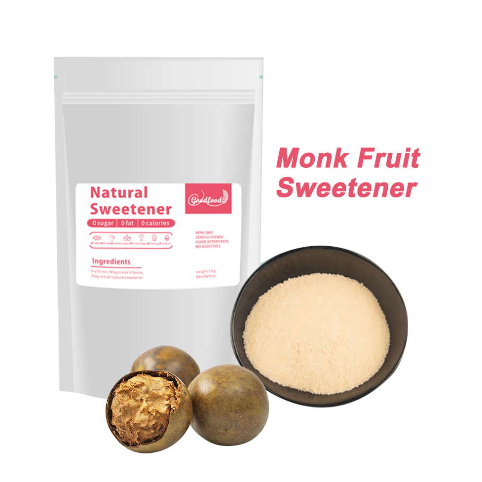 Hot Wholesale Sales Ready Stock 10-50% Mogroside V Food Grade Monk Fruit Extract Powder For Sweetening Beverage Drinks