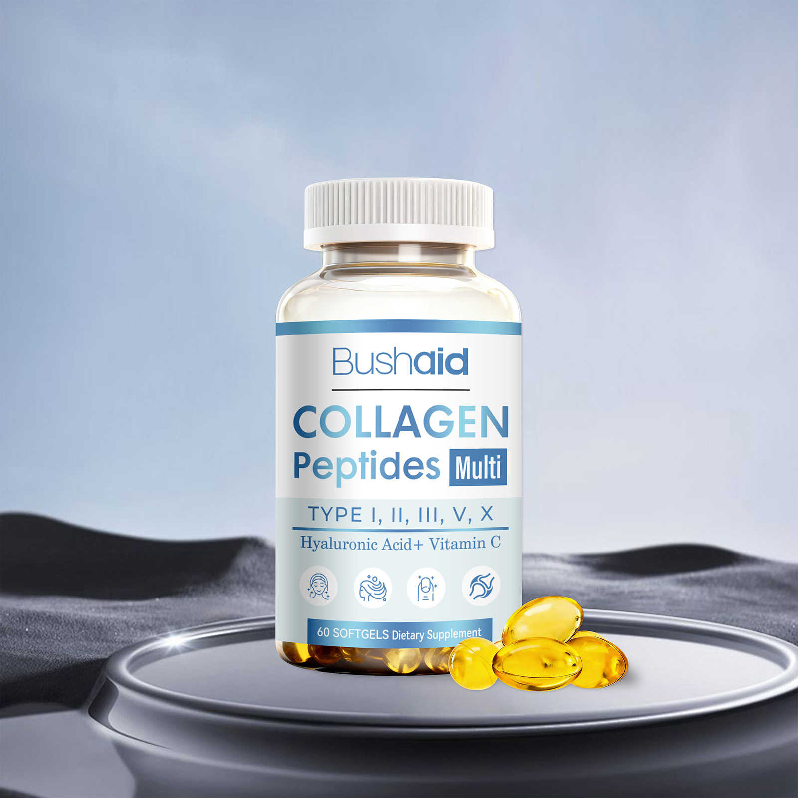 Hot Collagen Peptide Muti Softgels Beauty Product Soft Capsules With Vitamin C Glutathione And Collagen