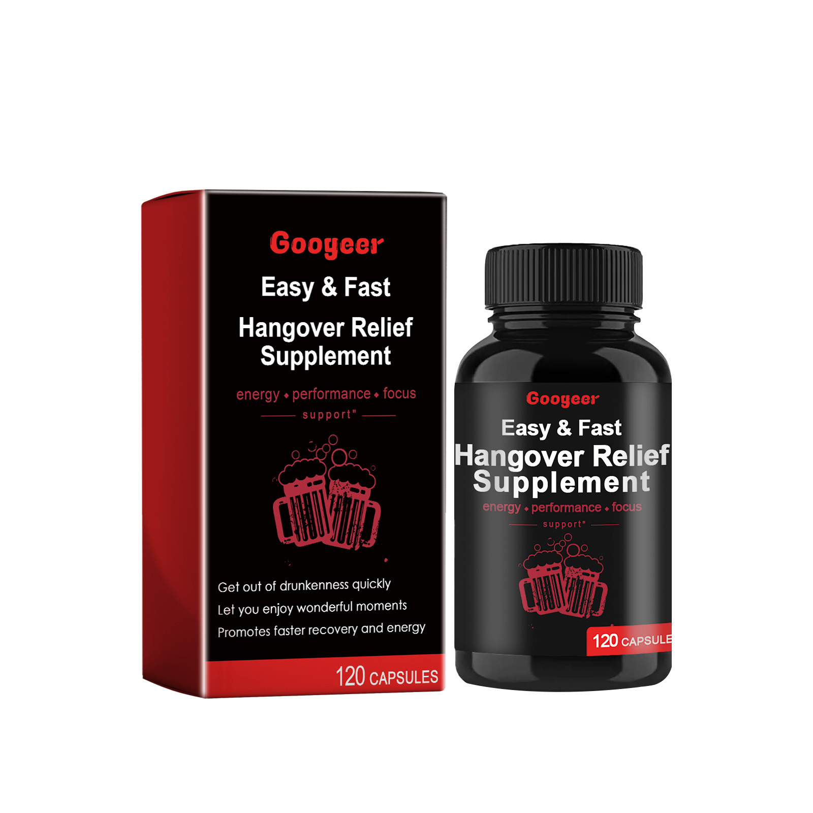 Premium Natural Plant Based Hangover Support Capsules Dietary Supplement For Party Daily Body Recovery