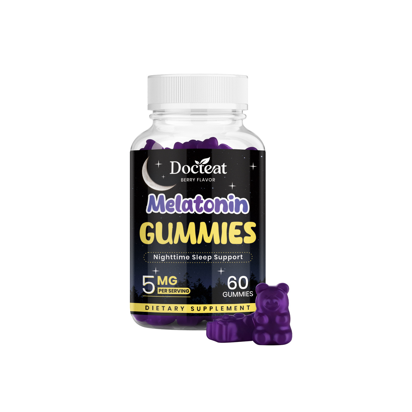 Sleep Gummies Gentle Soothing Support For Everyday Nighttime Sleep Improved Bone Density 60 Gummies